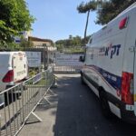 אמבולנס זק״א מחוץ למכון לרפואה משפטית באבו כביר.